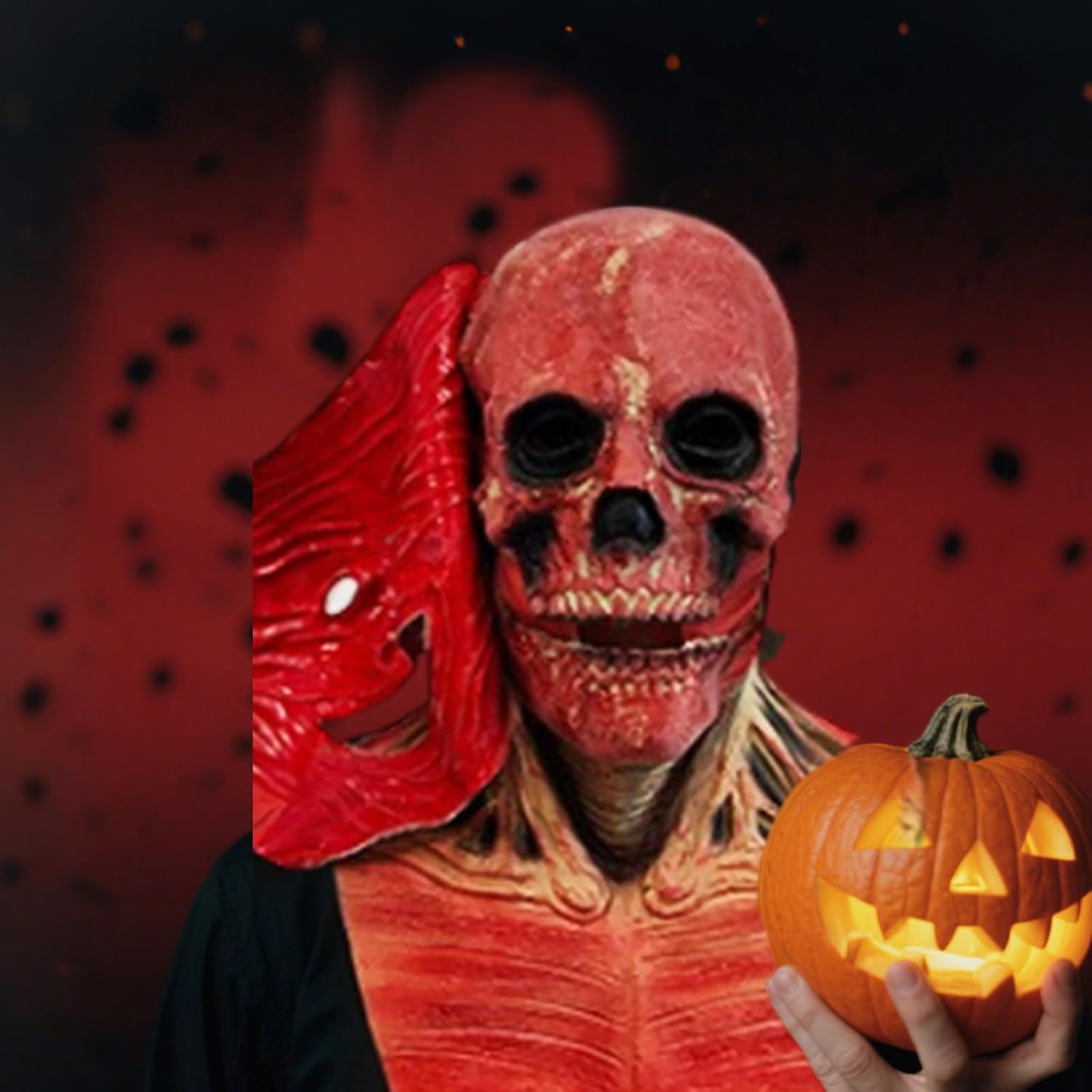 Halloween Masks, Creepy Full Head Double Layers Scary Mask, Halloween Horror Cosplay Costume Latex Props for Adults
