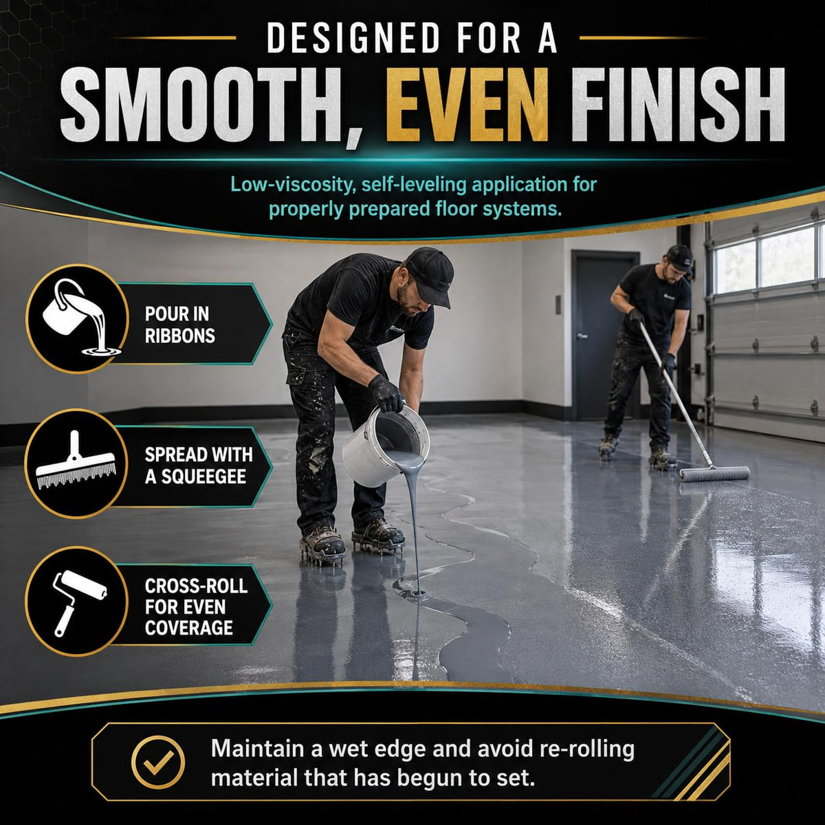Floor Epoxy Resin Kit, Clear Epoxy Floor Top Coat, 3 Gallon Kit