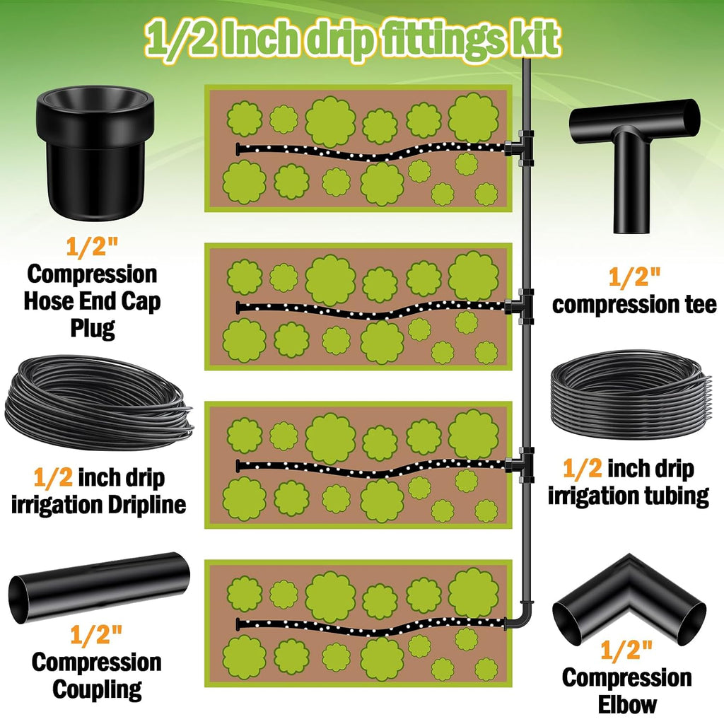 Pangda 25 Pack Drip Irrigation Compression Coupling, Compression Coupling