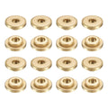 uxcell 16Pcs Flange Sleeve Bearings, 4mm Bore x 8mm OD x 4mm Length, Self-Lubricating Sintered Bronze Bushings