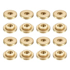 uxcell 16Pcs Flange Sleeve Bearings, 4mm Bore x 8mm OD x 4mm Length, Self-Lubricating Sintered Bronze Bushings