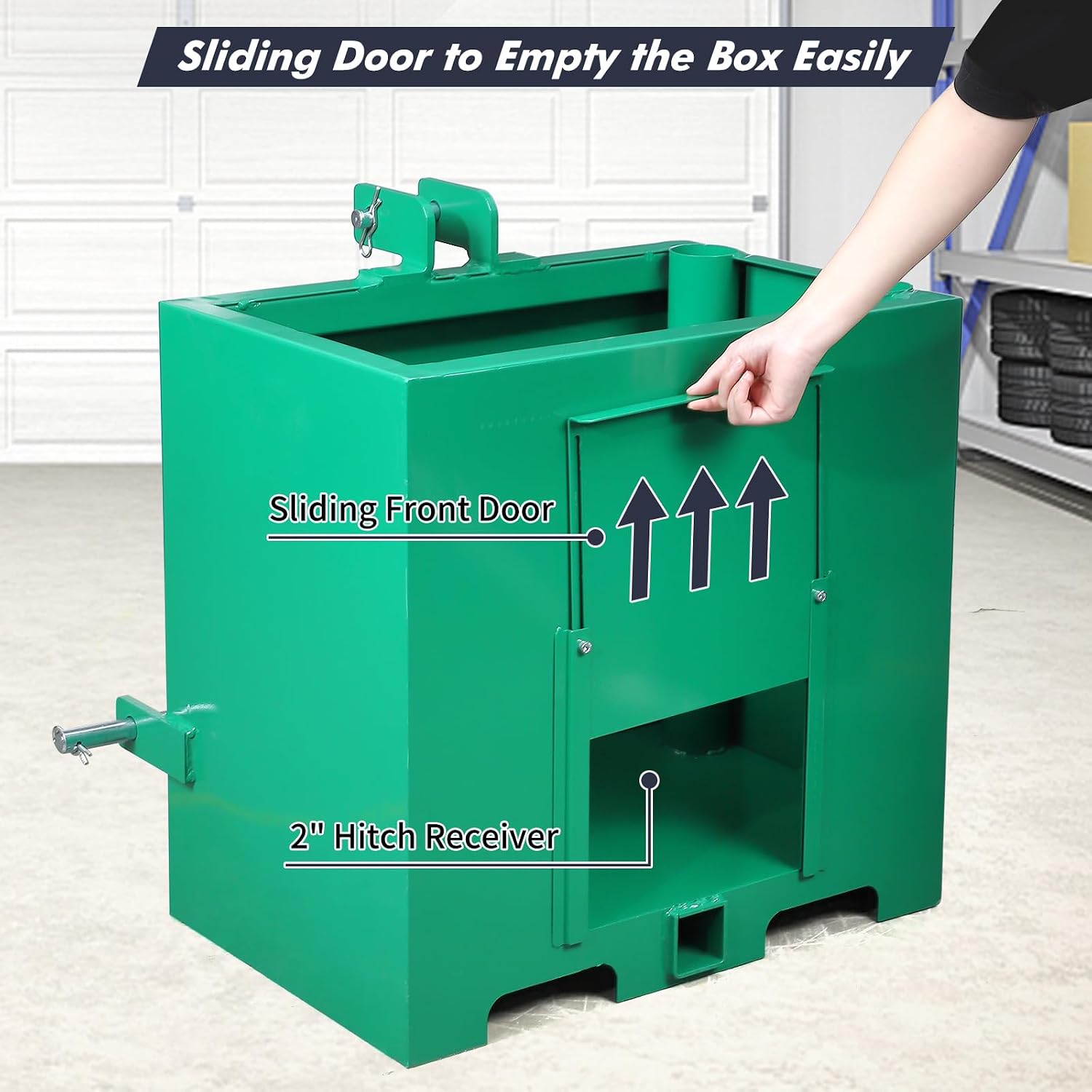 3 Point Ballast Box, 800lbs Capacity Standard 2 in3 Point Ballast Box 800lbs Capacity Standard 2 Inch Hitch Receiver