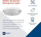 Lithonia Lighting Quantum Emergency Light, 2 Aimable Lamp Heads, 120/277V