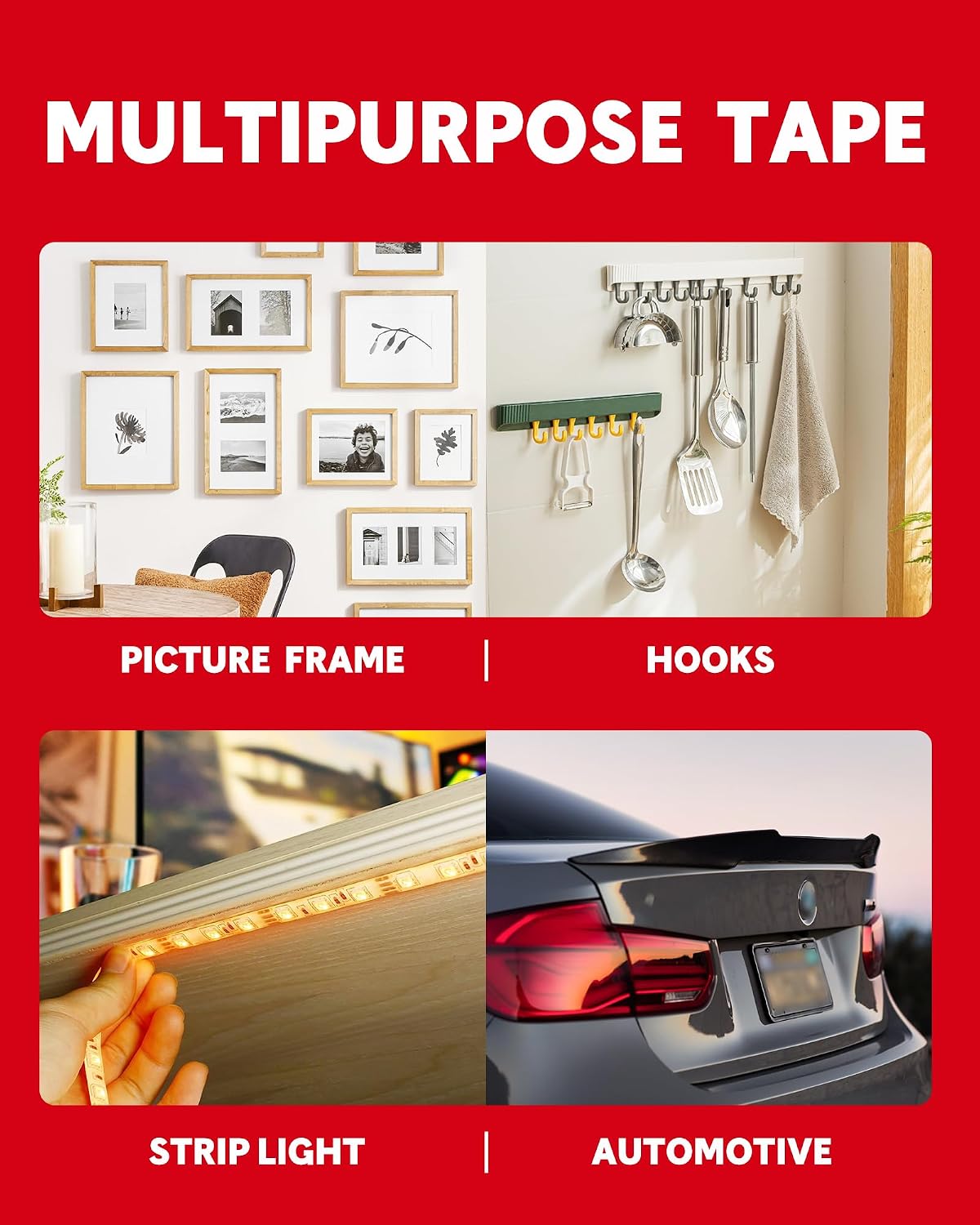 Double Sided Tape Heavy Duty, Strong Adhesive, 50ft x 0.5in