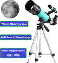 Telescope 70mm Aperture for Kids & Astronomy Beginners, Travel Telescope with Adjustable Tripod & Phone Adaper