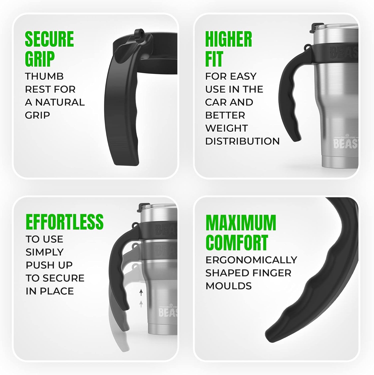 Handle for 40 oz Beast Tumbler Only (Not for Stanley/YETI) | Anti Slip Beast Cup Holder | Tumbler Accessories |