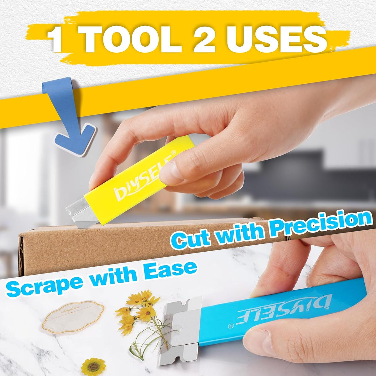 Box Cutters 12 Pack, Utility Knife, Box Cutter Retractable with Razor Blade, Box Opener for Package, Utility Knives
