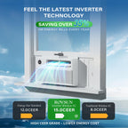 12000 BTU Inverter Window Air Conditioner with WIFI Function, Energy-Saving Window AC Unit with Remote & App Control
