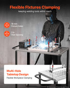 Welding Table 36" x 18" Movable Welding Workbench 1200LBS Capacity