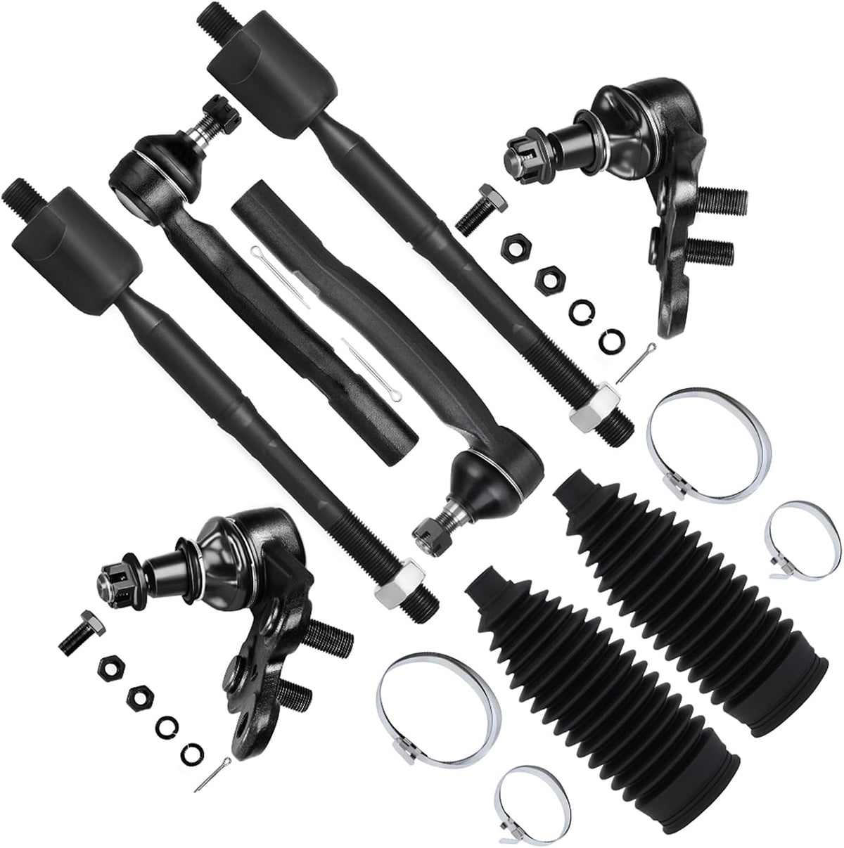 SCITOO 8pcs Front Tie Rod Kit for Toyota for Camry 2002-2006, Solara 04-08