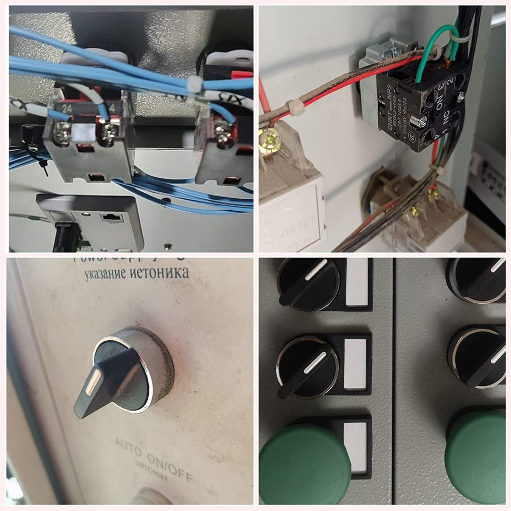 Gebildet 2PCS 1 NO 2 Selector Latching Switch, 2Positions Maintained Rotary Select Selector Switch 600V 10A