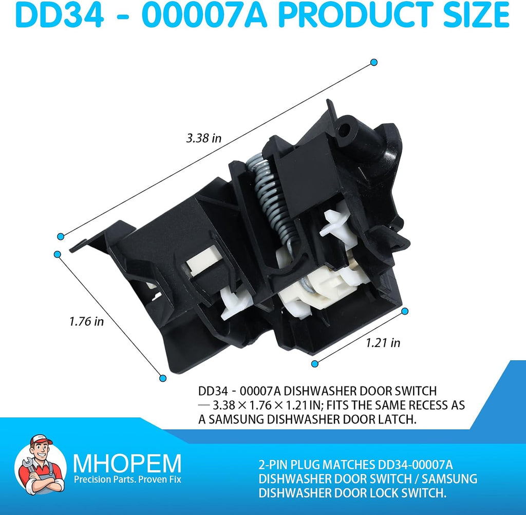 DD34-00007A DD3400007A DW80J9945US Dishwasher Door Latch Switch Assembly