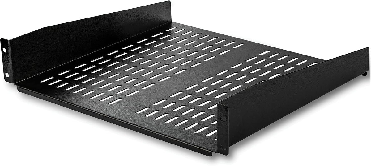 StarTech 2U Vented Cantilever Rack Shelf, 16in Deep, 50lb, TAA (CABSHELFV)