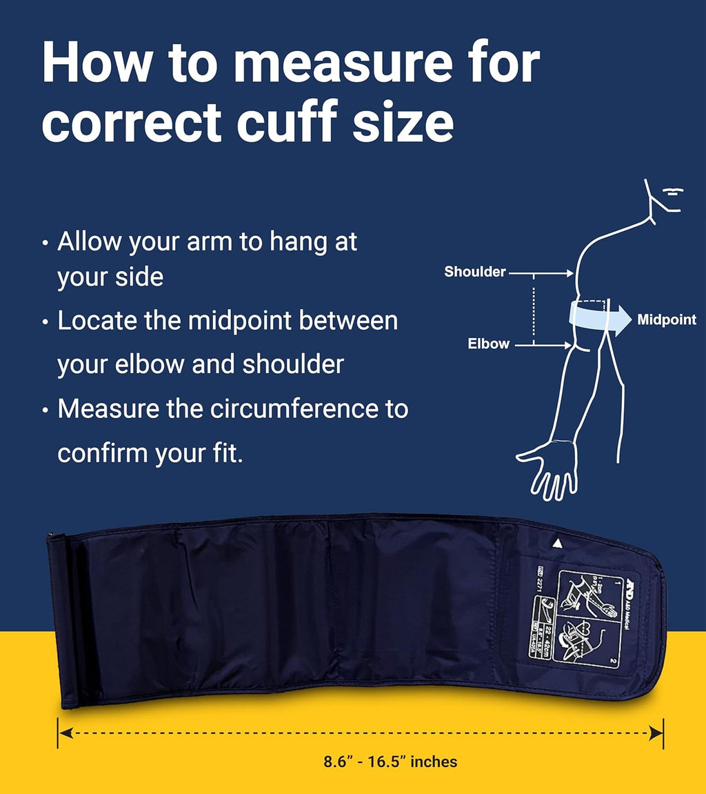Blood Pressure Monitor for Home Use, UA-767F, Wide-Range Cuff (8.6-16.5"/22-42cm), 4 User, Easy to Use, Body Movement