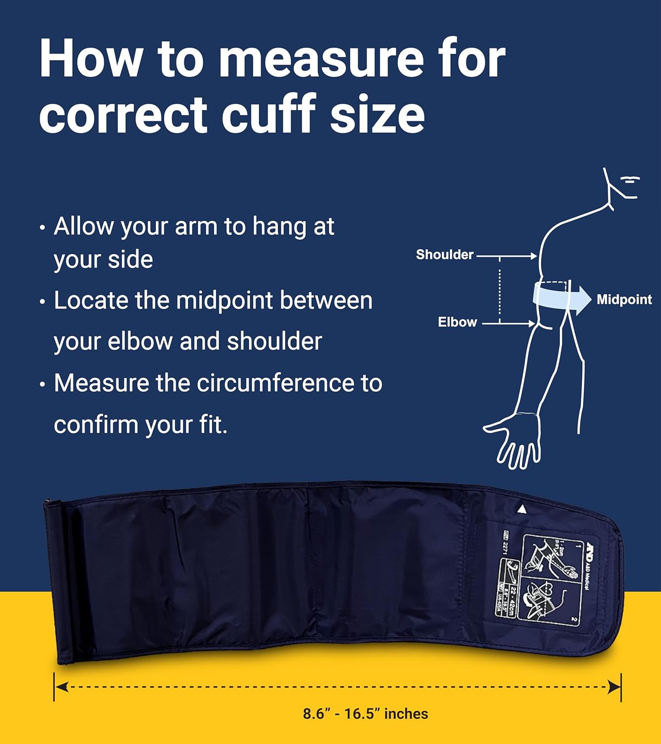 Blood Pressure Monitor for Home Use, UA-767F, Wide-Range Cuff (8.6-16.5"/22-42cm), 4 User, Easy to Use, Body Movement