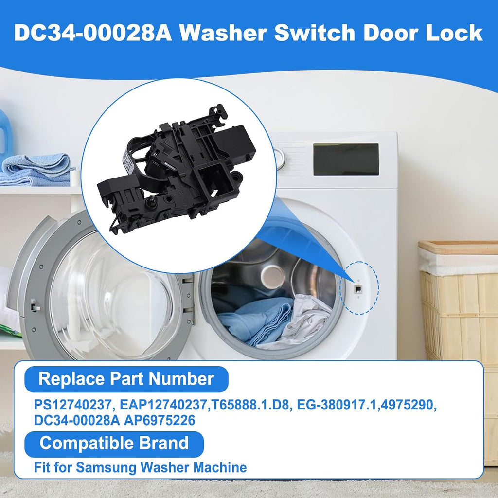 DC34-00028A Washer Switch Door Lock Replacement