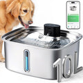Smart Dog Water Bowl Dispenser Large, 10L/ 2.64Gal Cordless Dog Water Fountain Stainless Steel with APP Monitoring