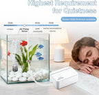 Fish Tank Air Pump, Ultra-Quiet Aerator 2W | Complete quiet aerator kit includes air stone, check valve, control
