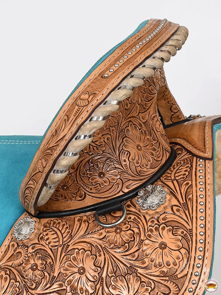 Western Trail Barrel Racing American Leather Treeless Saddle | Horse for Horses