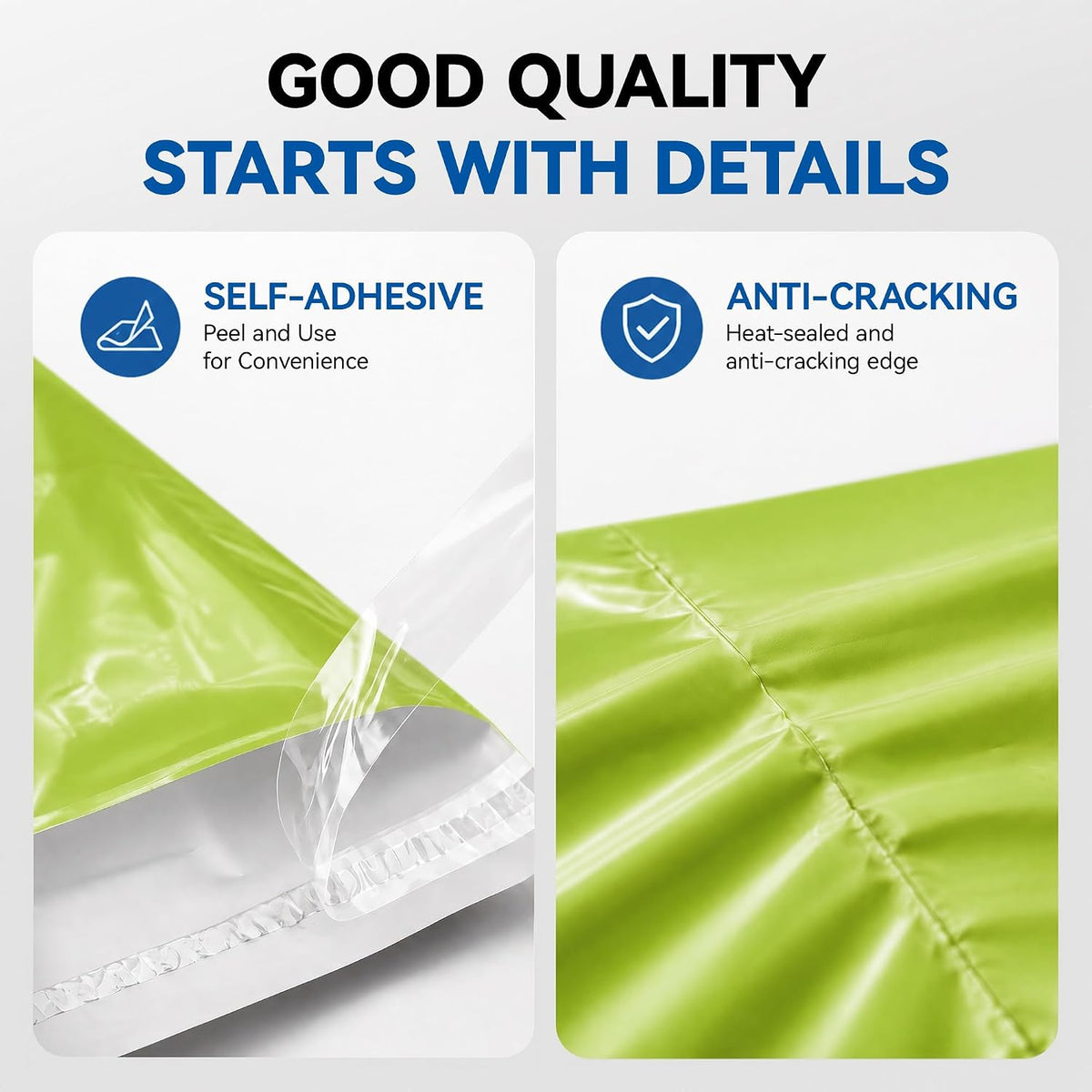 7.5x10 Poly Mailers 100 Count, 5-Layer Self-Seal Waterproof Shipping Bags for Clothes, Books, Mailing, E-commerce