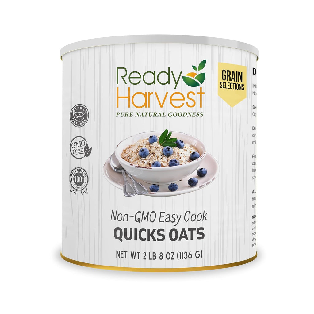 Dehydrated Quick Oats Whole Foods for Emergency Food Storage, Camping Supplies, and Survival Kits | Sealed Fresh in