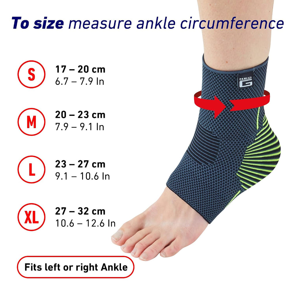 Ankle Compression Sleeve Sports – Active – Ankle Compression Sleeve for Running - Lightweight, Elastic, Helps with