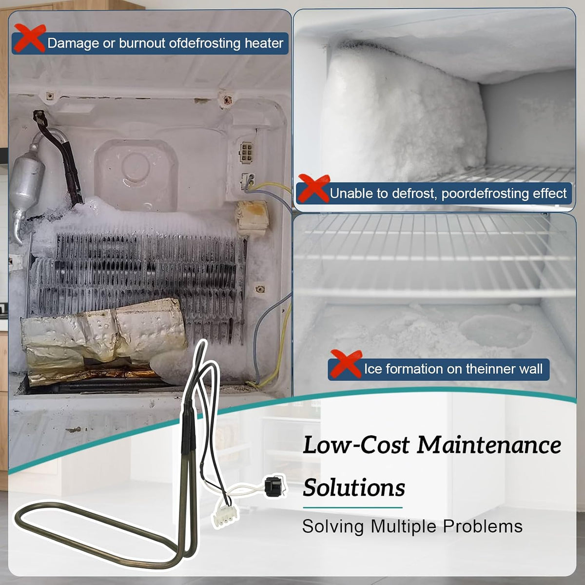 Upgraded 61006199 Refrigerator Defrost Heater Replacement