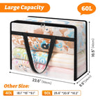 Moving Bags 60L 8PCS, Clear Clothes Storage Under Bed Storage