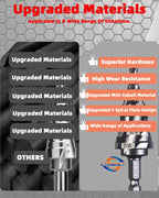 9 PCS M35 Cobalt 4‑Flute Step Drill Bits, Hex Unibit with Center Punch