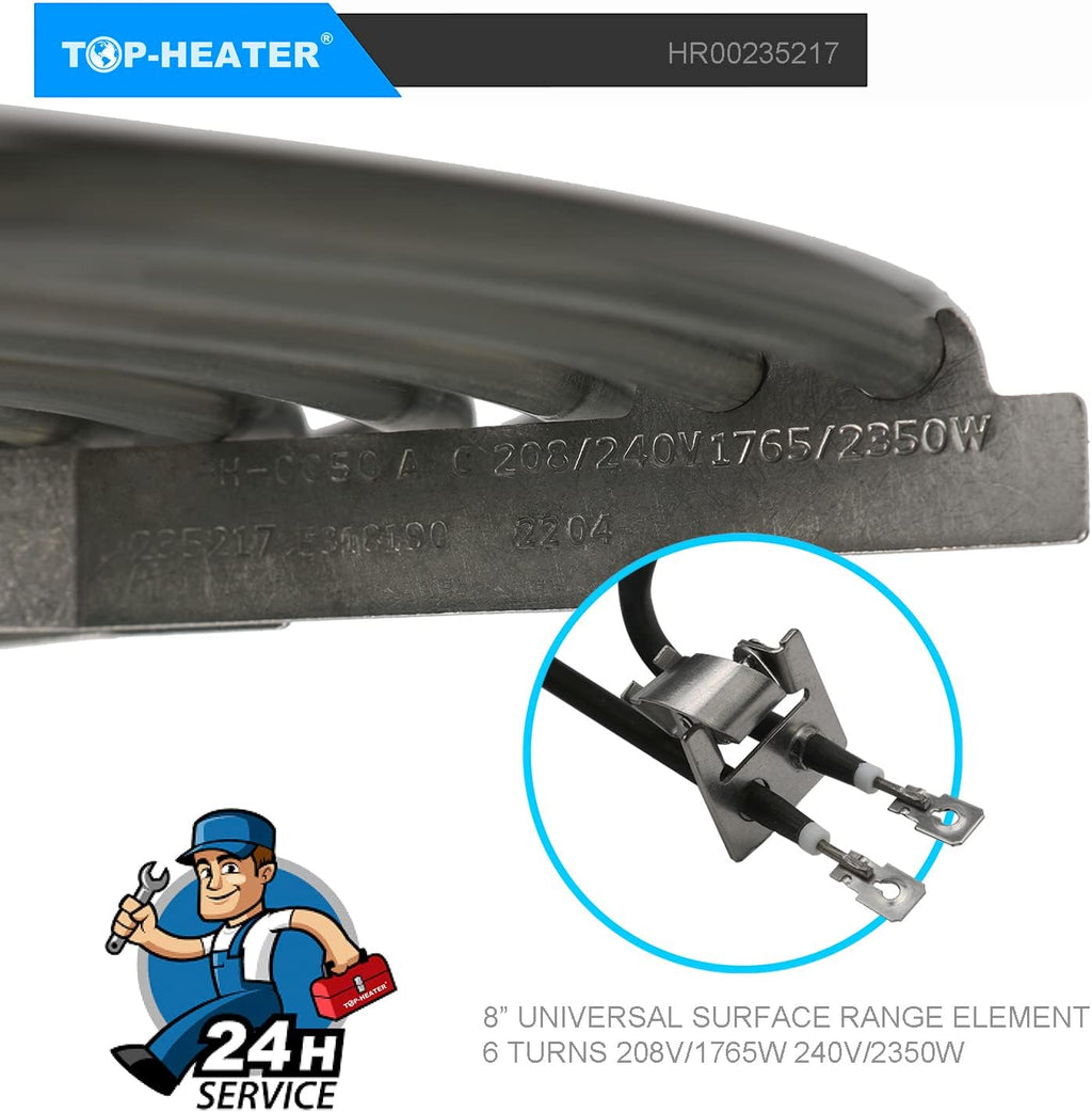 WB30X348 Electric Stove Coil Burner Element, 8 Inch 2350W 1Pack