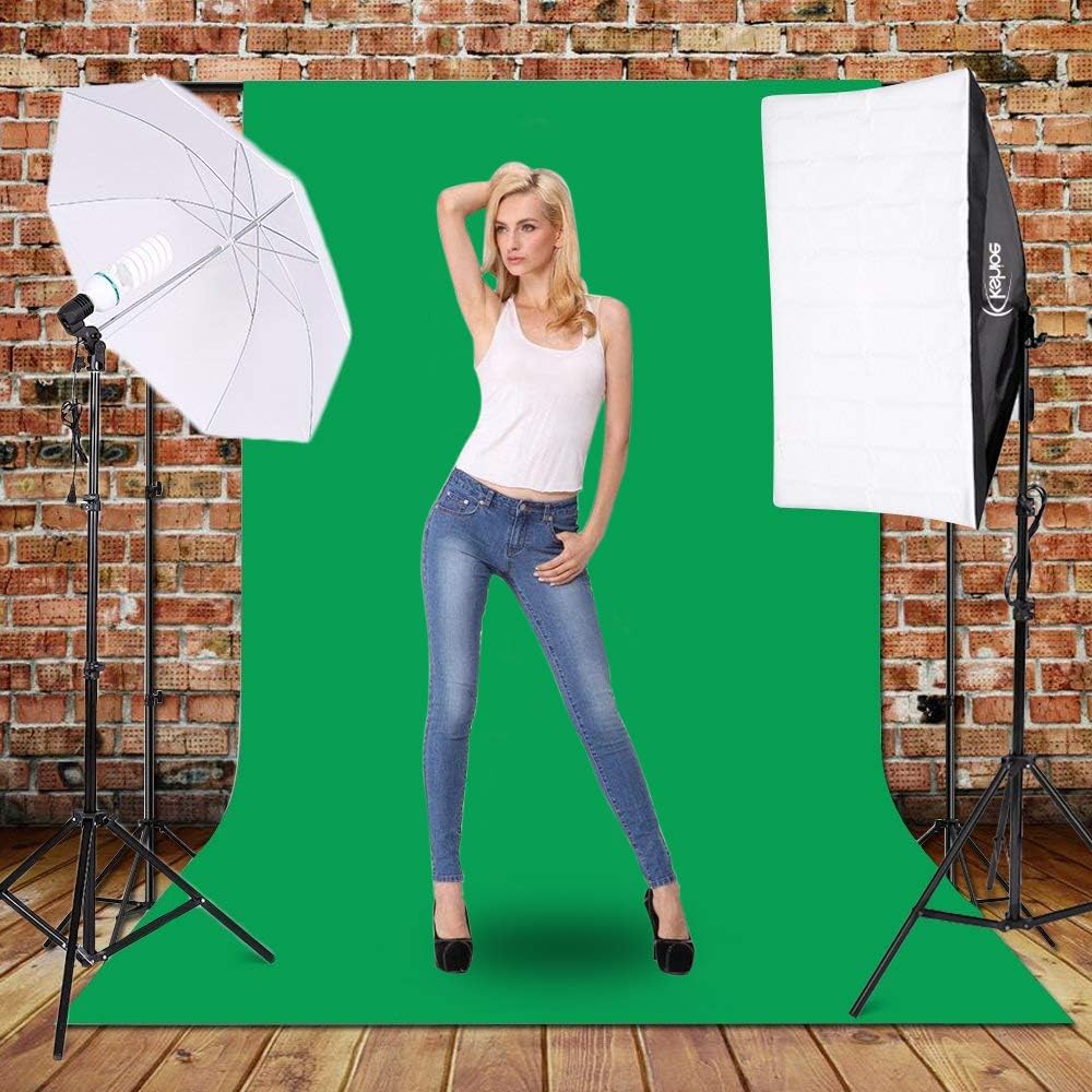 800W 5500K Umbrellas Softbox Continuous Lighting Kit with Backdrop Support System for Photo Studio Product, Portrait