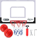 Upgrade Basketball Hoop Set - Extra Large 26" x 17" Pro Indoor | Indoor Basketball Hoop for Door&Wall with 2