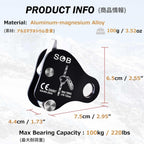 Climbing Descender Ascender Belay Device Self Locking Fall Protection Rappel Equipment Rope Grip for 8-13mm Rope for