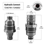 Hydraulic Flat Face Quick Coupler for Bobcat John Deere Skid Steer Loaders