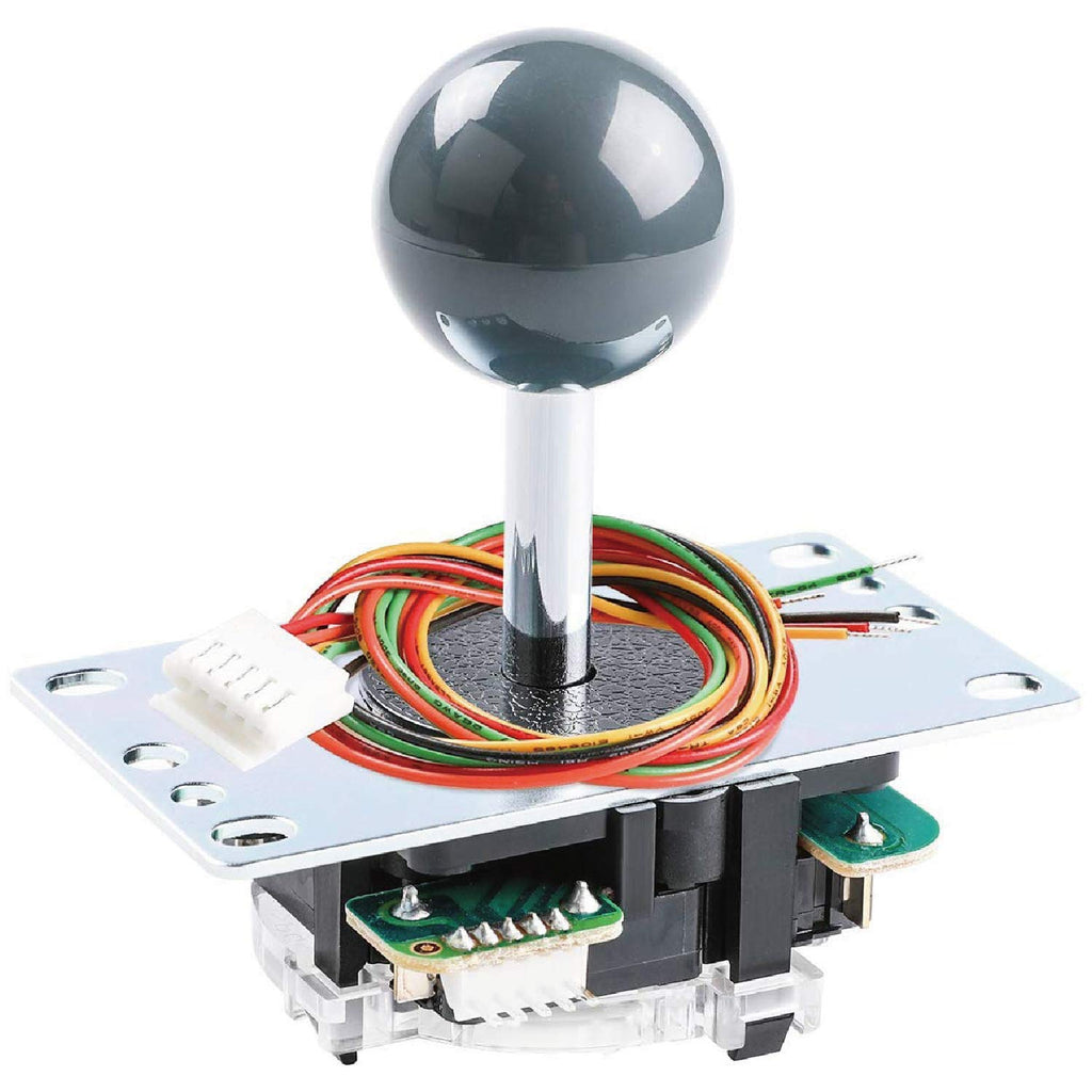 JLF-TP-8YT Joystick + Sanwa 8 pcs OBSF-30 Push Button Bundle Kit Color : Gray - for Arcade Game 4 & 8 Way Adjustable