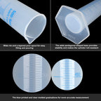 HNBun 4 Pack 500 ML Plastic Graduated Cylinders with Pour Spout