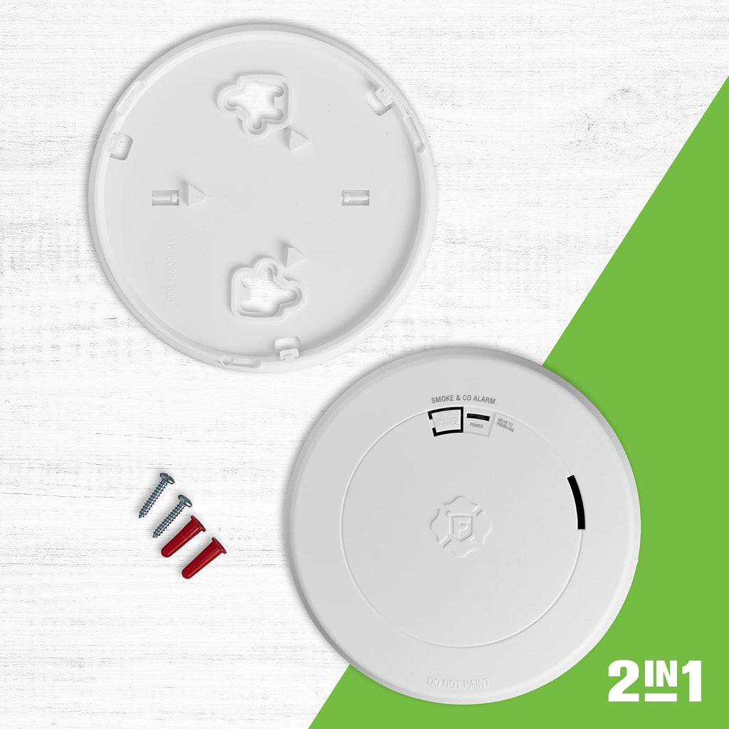 SMCO210, 10-Year Sealed Battery Combination Smoke & Carbon Monoxide Alarm with Slim Profile Design, 1-Pack