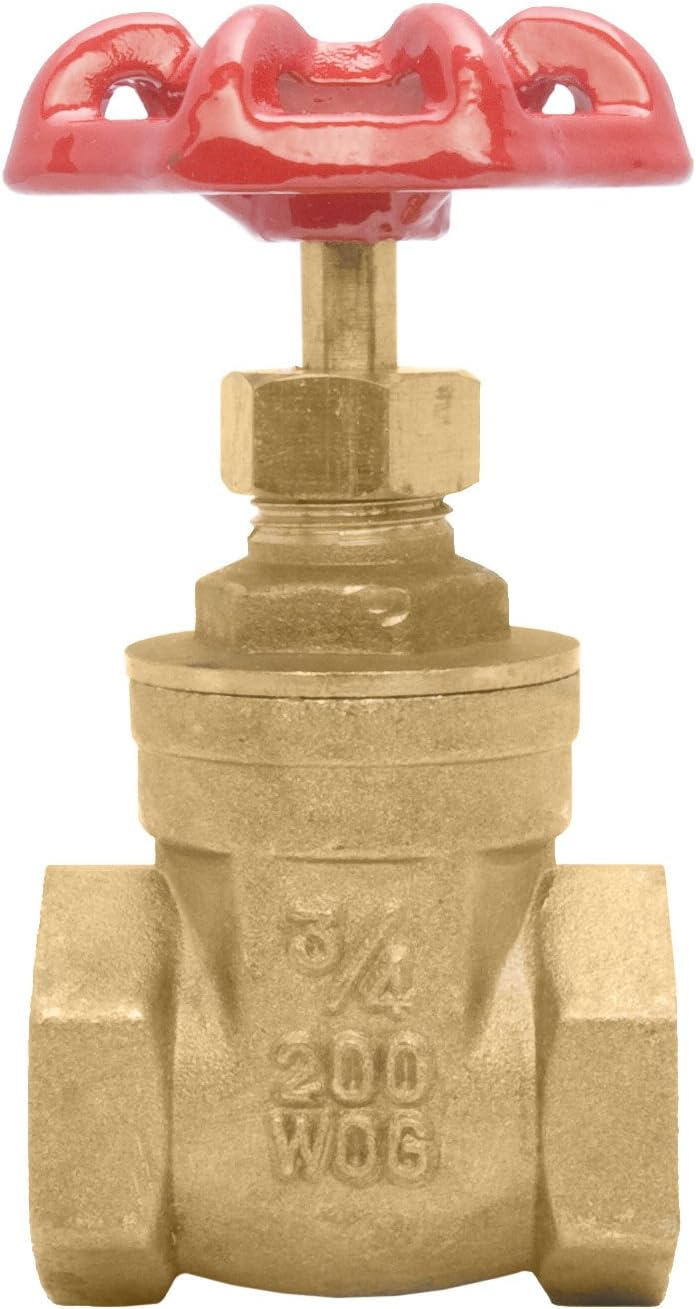 3/4" Brass Gate Valve - 200WOG, FxF NPT