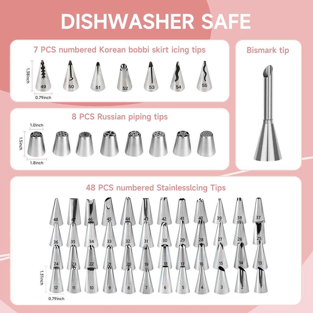 Aluminum Cake Decorating Kit, Baking Supplies Tools for Beginners & Pros