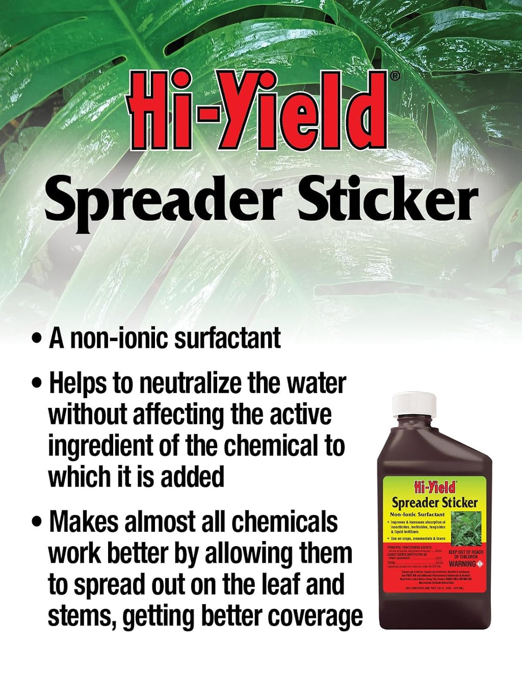 (31062) Spreader Sticker, 16 oz | Polysiloxane spreader sticker - Improves pesticide adhesion & rainfastness on plant