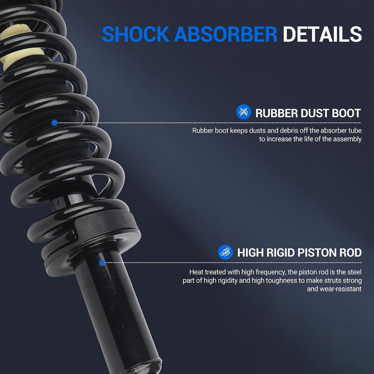 Autoround 171141 Front Shock Kit Fits Ford F-150 2009-2013 with Coil Spring