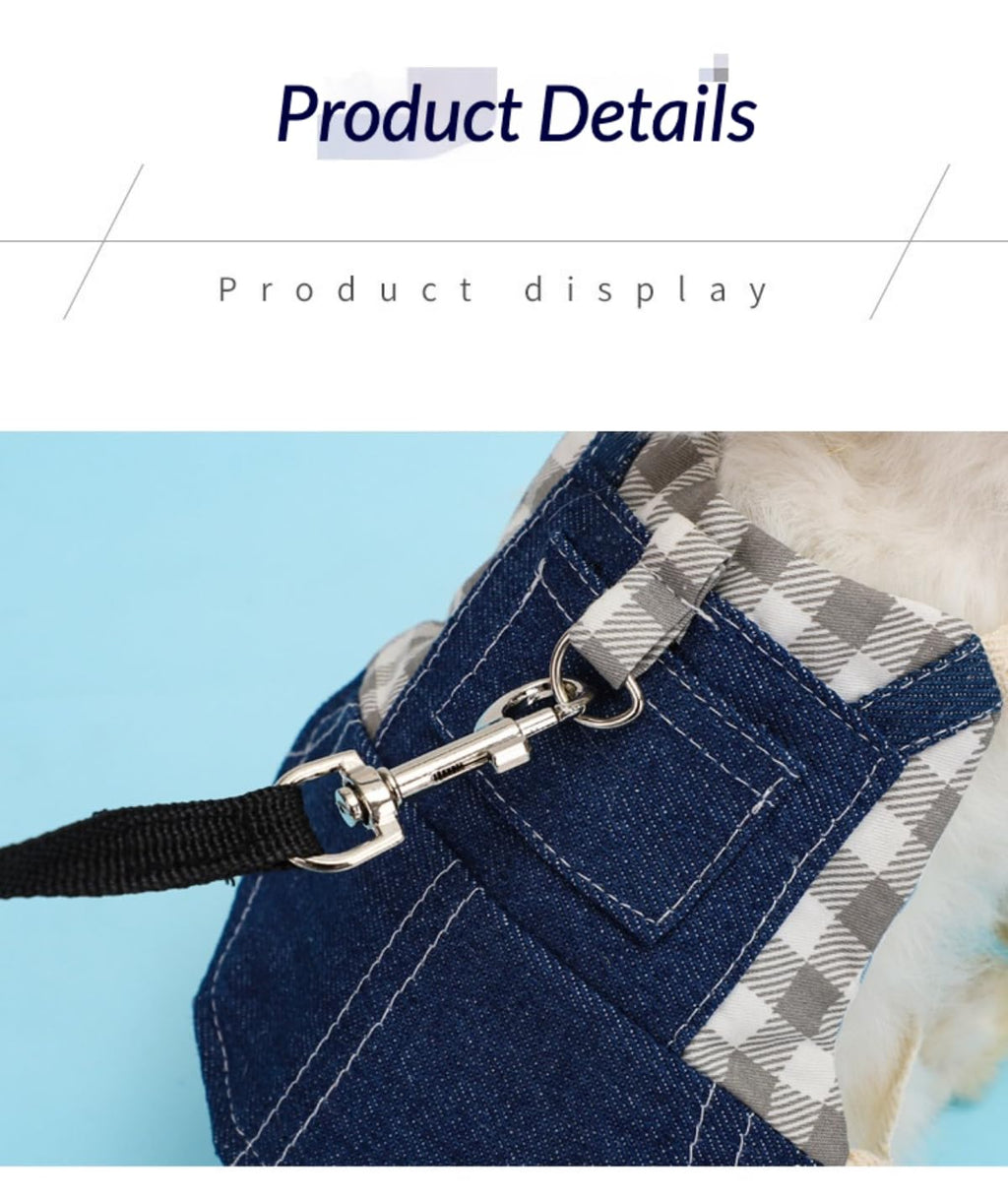 Rabbit Harness Leash Set Escape Proof Clothes for Small Pets (Red,L)