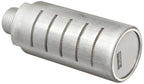 Parker ES37MC Aluminum Exhaust Silencer, 3/8" NPTF, 219 scfm Flow, 1.26" Diameter x 3.31" Length, 250 psi