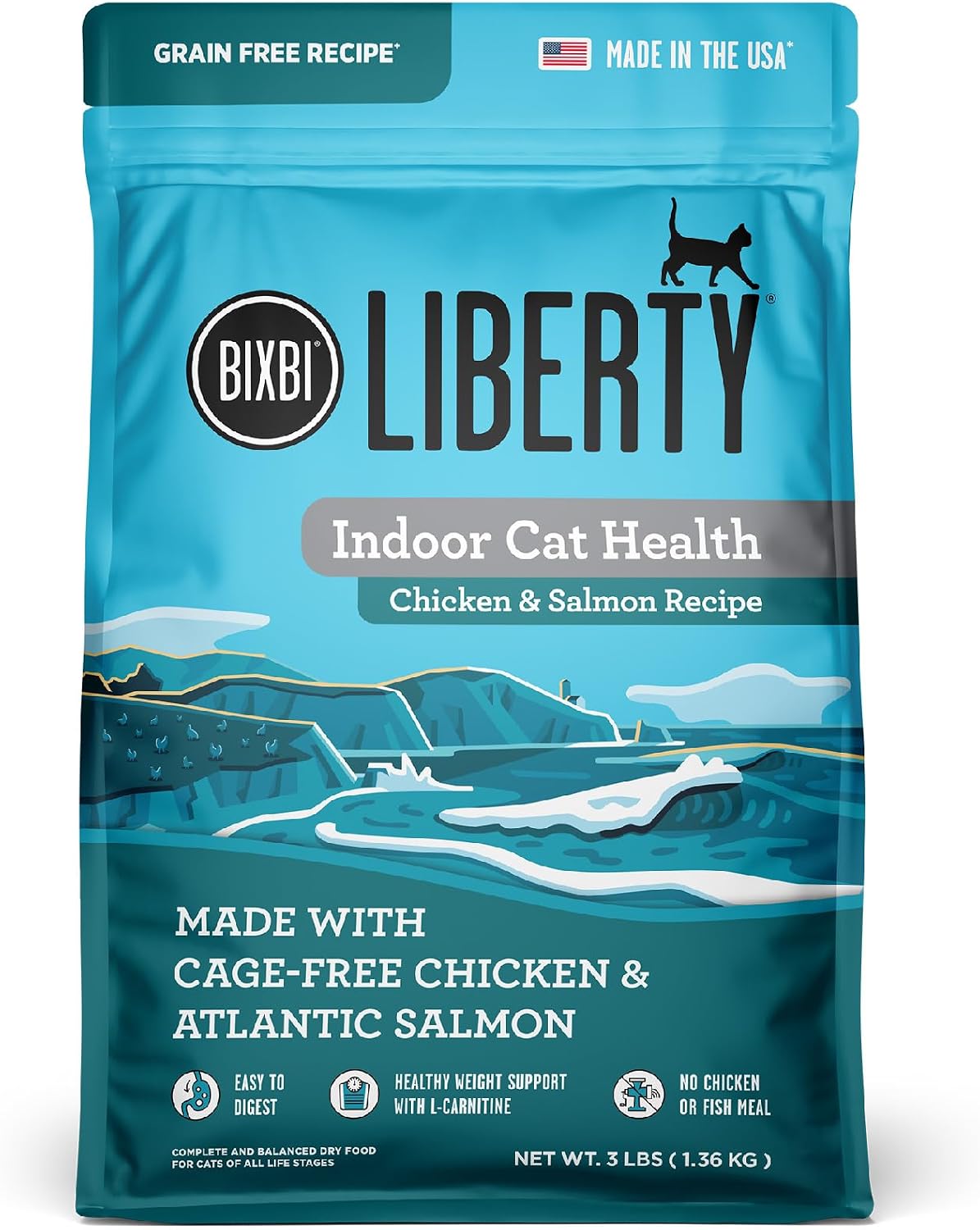 Liberty Dry Food Indoor Cat Health Chicken & Salmon Recipe, 3lb