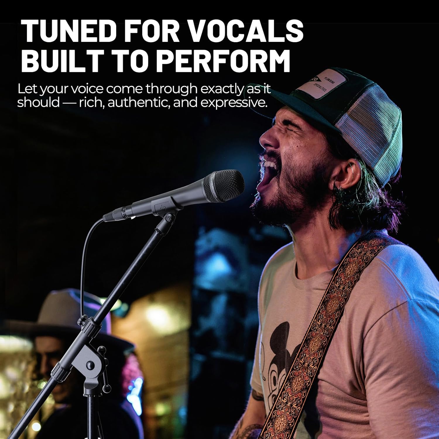 Supercardioid Vocal Dynamic Microphone with XLR Cable PM-26 | Wired Handheld Mic, 16.4 ft Cable, Mic Clip, Storage