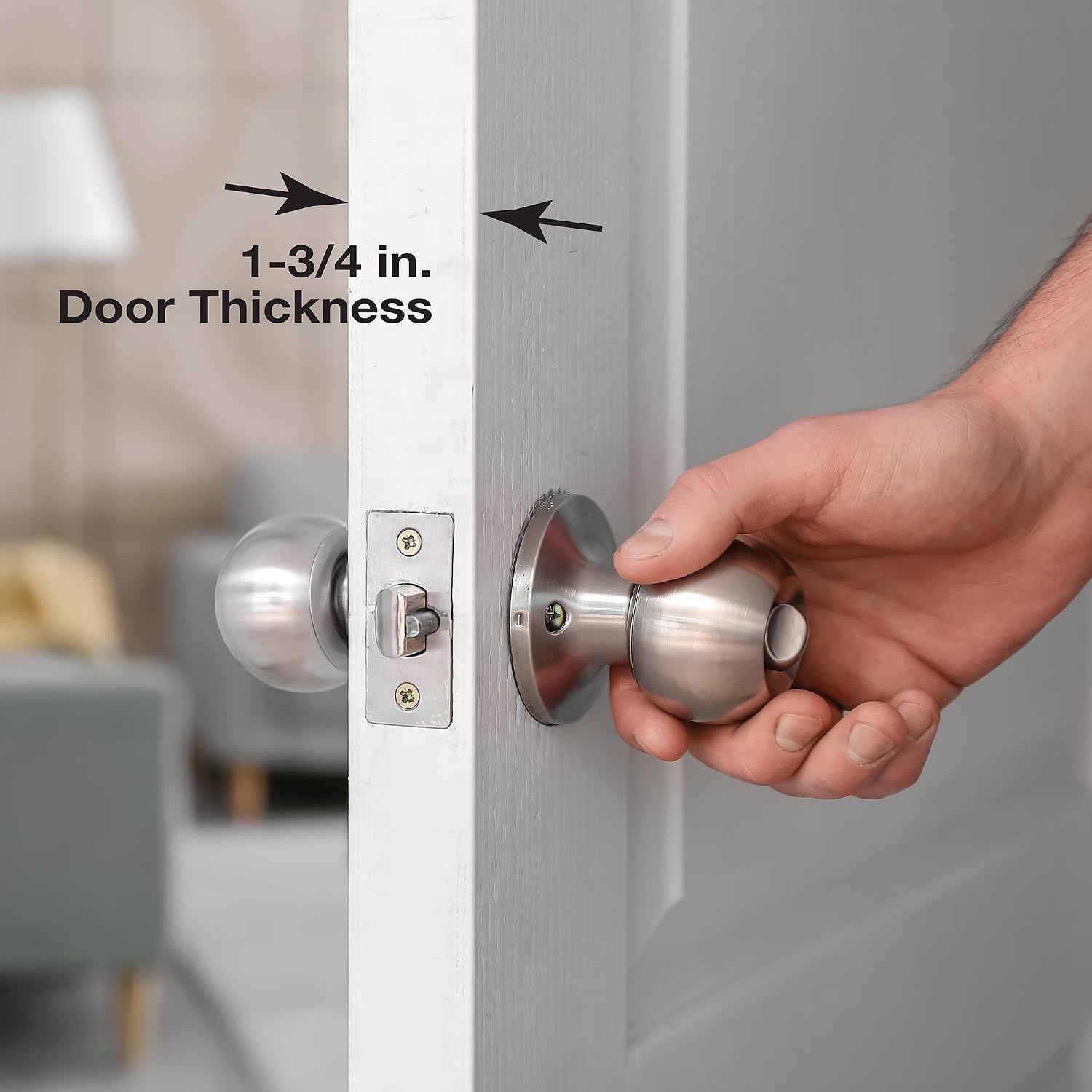 Prime-Line U 10546 Stainless Steel Lock and Door Reinforcement Plate for 1-3/4 In. Thick Doors, Stainless Steel