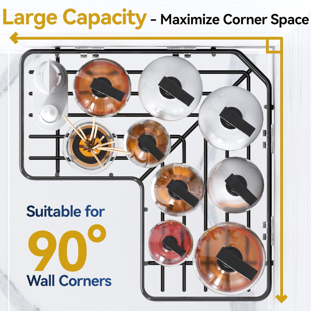 Corner Shower Caddy Adhesive, 100% Rustproof Shower Organizer, No Drill Shower Shelf for Inside Shower, Wall-Mounted