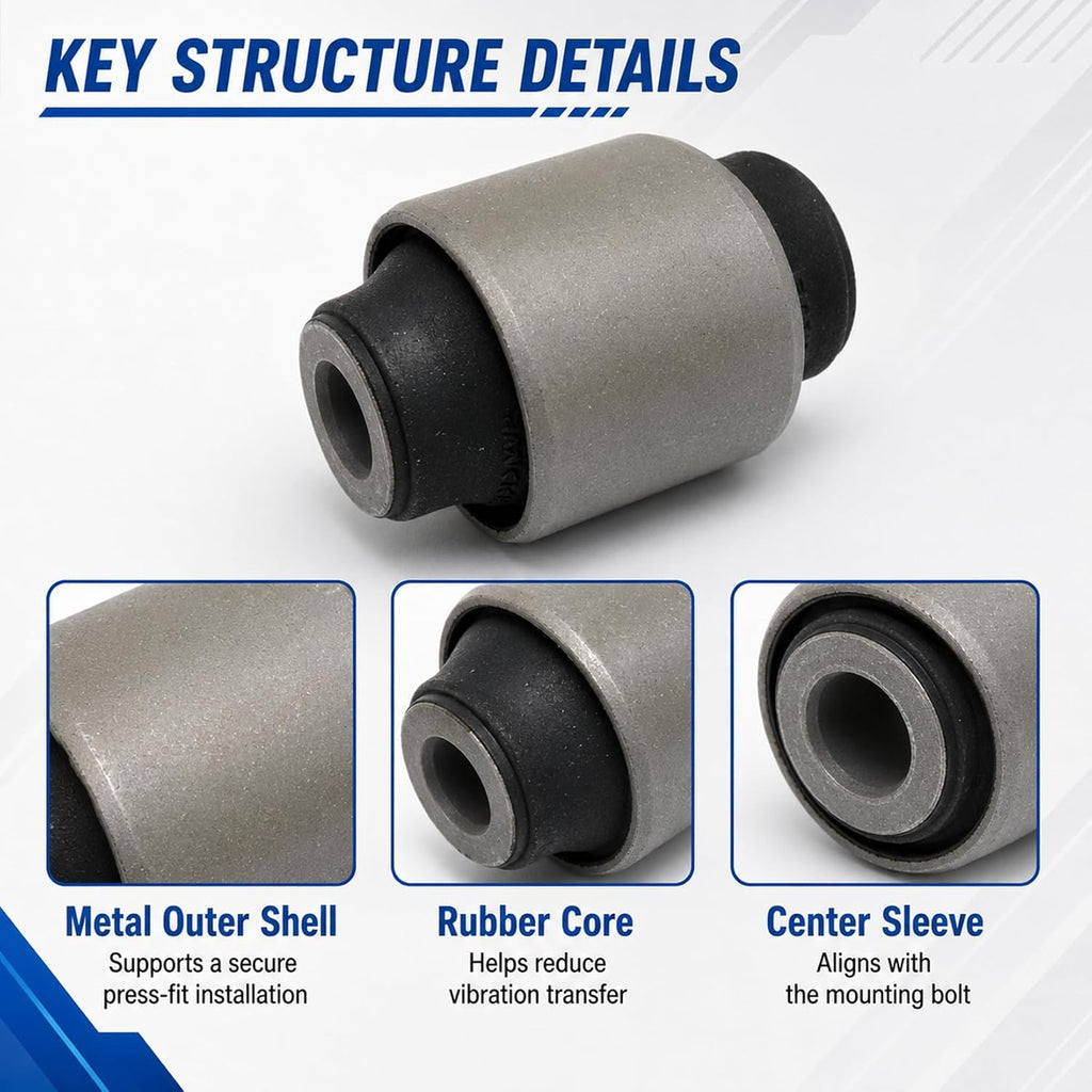 1 Pc Rear Suspension Knuckle Bushing Compatible with Nissan Altima 2007 2008 2009 2010 2011 2012 2013-2018, Maxima 2009-2022 Replaces 56219-JA00A Lower Shock Absorber Bushing