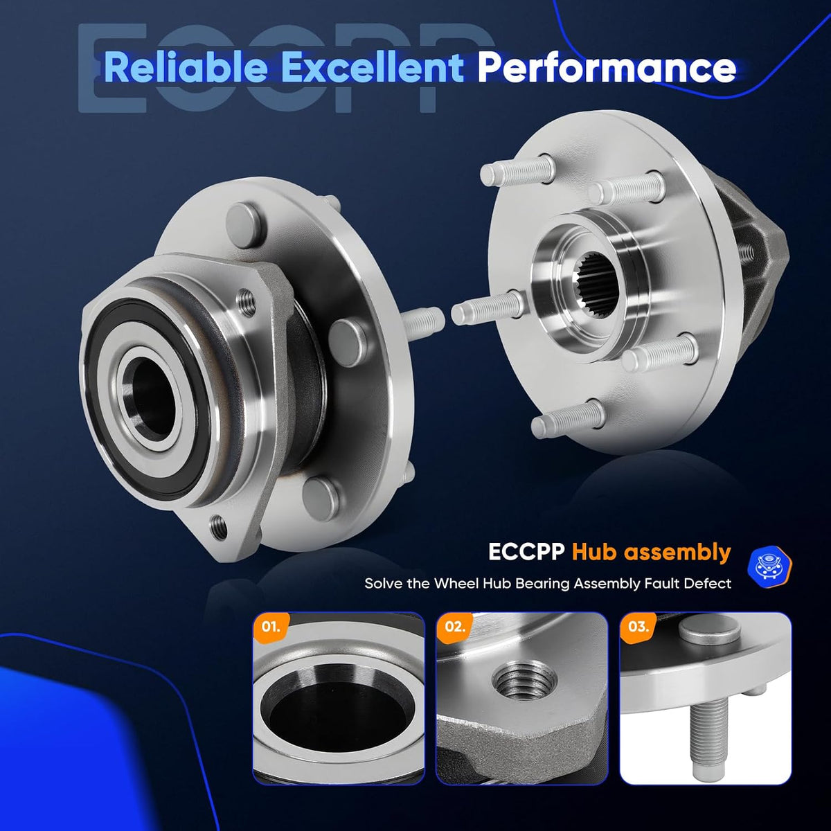 ECCPP 513159 Wheel Bearing Hub Assembly for Jeep Grand Cherokee 1999-2004