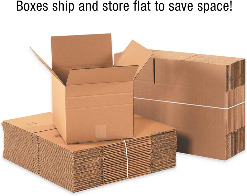 PMD1486 Multi-Depth Corrugated Boxes, 14"L x 8"W x 6"H, Kraft (Pack of 25)
